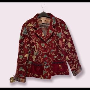 April Cornell tapestry jacket Sz M EUC